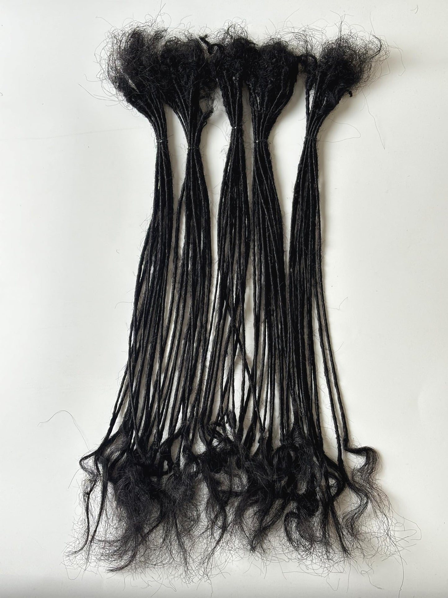 Dreadlock Maker Human Locs 0.1cm Width 14inch 50strands Micro Locs with Curly Ends Soft Dreadlock Extension Human Hair Sister Locks for Women/Men Natural Black