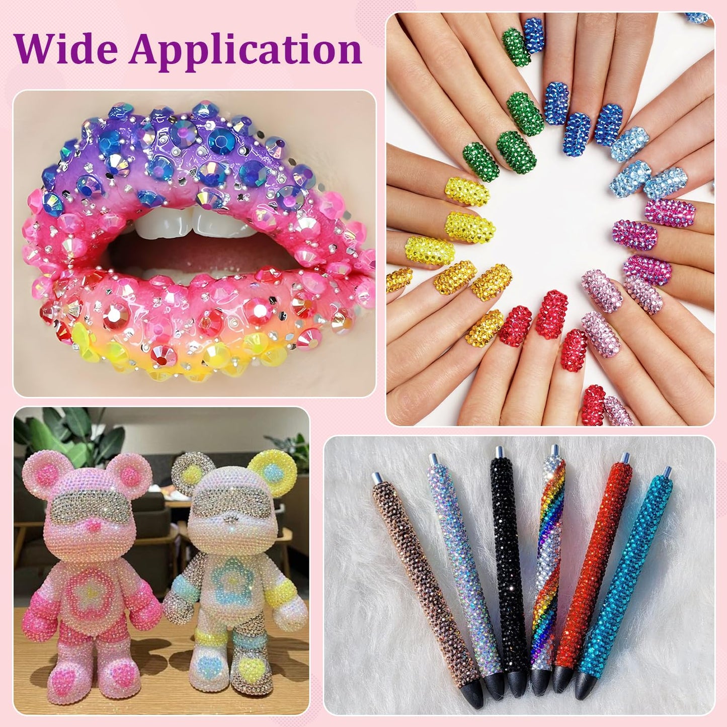 16000Pcs Resin Jelly Rhinestones with Tweezers for Crafting, Red AB 2-6mm Mixed Sizes Flatback Gems, Bedazzling Crystal for DIY Crafts Clothing Tumblers Mugs Shoes Fabric Nail Art