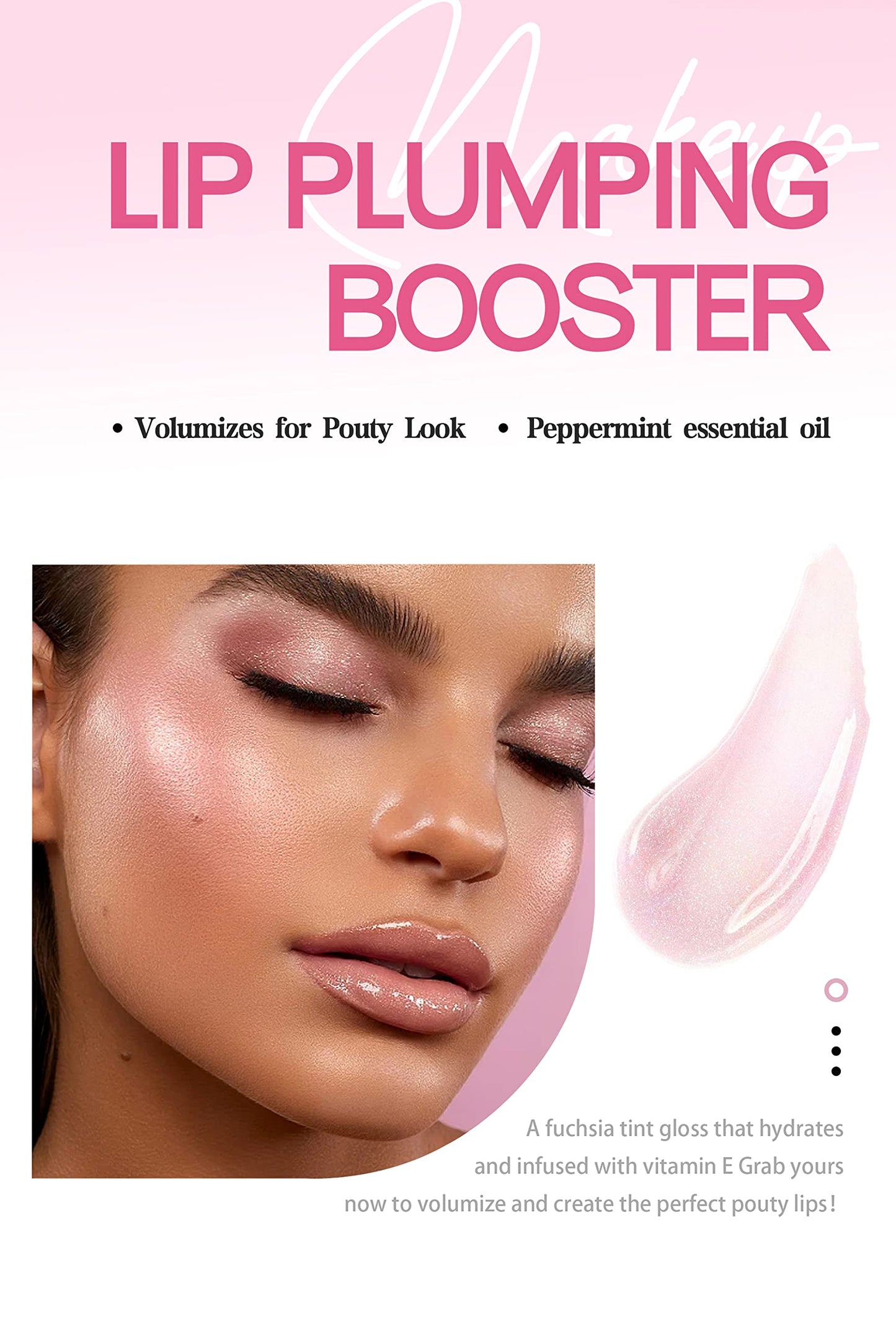 Easilydays Spicy Lip Gloss Plumper Glossy Lip Lipstick, Lifter Gloss, Hydrating, Volumizes, High-Shine, Lip Plumping Lip Glaze Lip Makeup, Plump & Pout Lip Plumper for Women Girls (#04)
