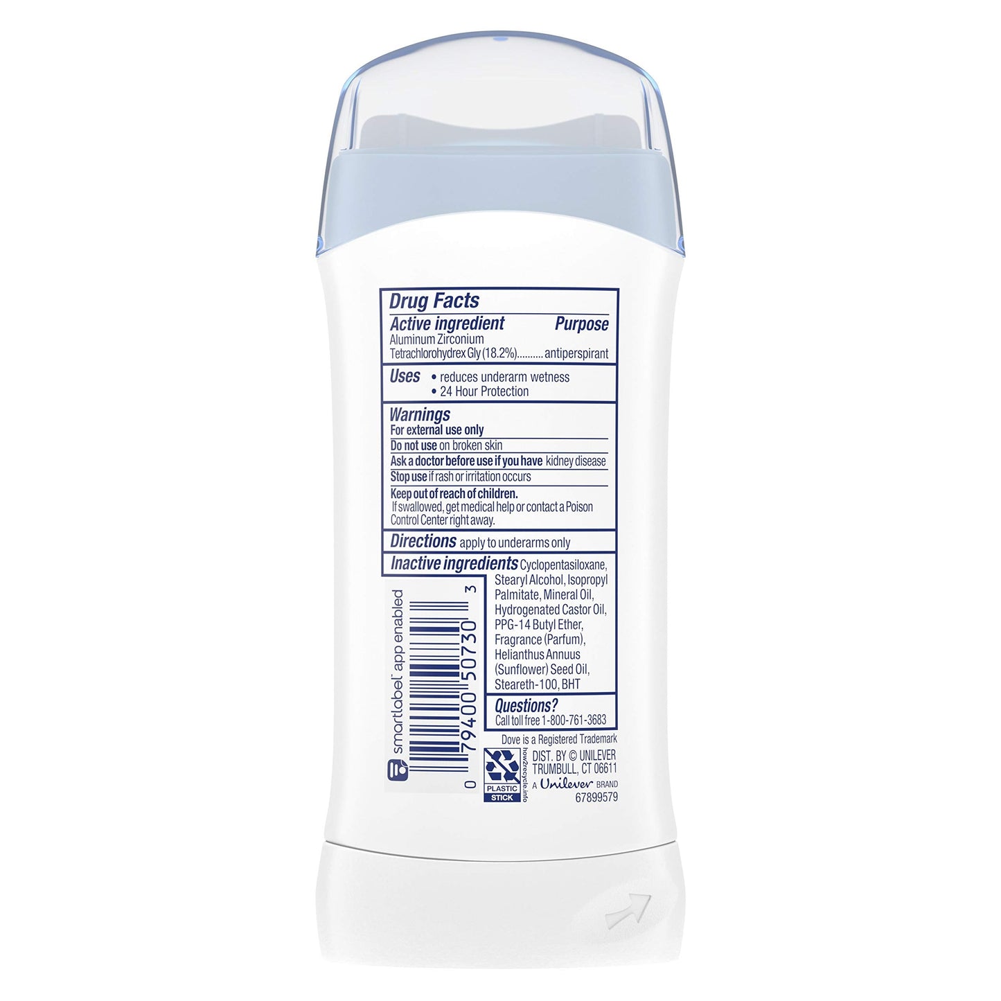 Dove Antiperspirant Deodorant, Original Clean, 2.6 oz