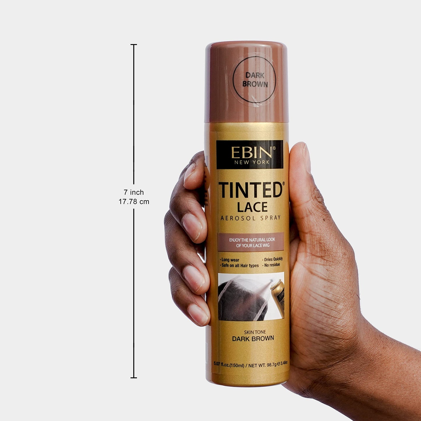 EBIN NEW YORK Tinted Lace Spray - 5.07oz (Dark Brown)