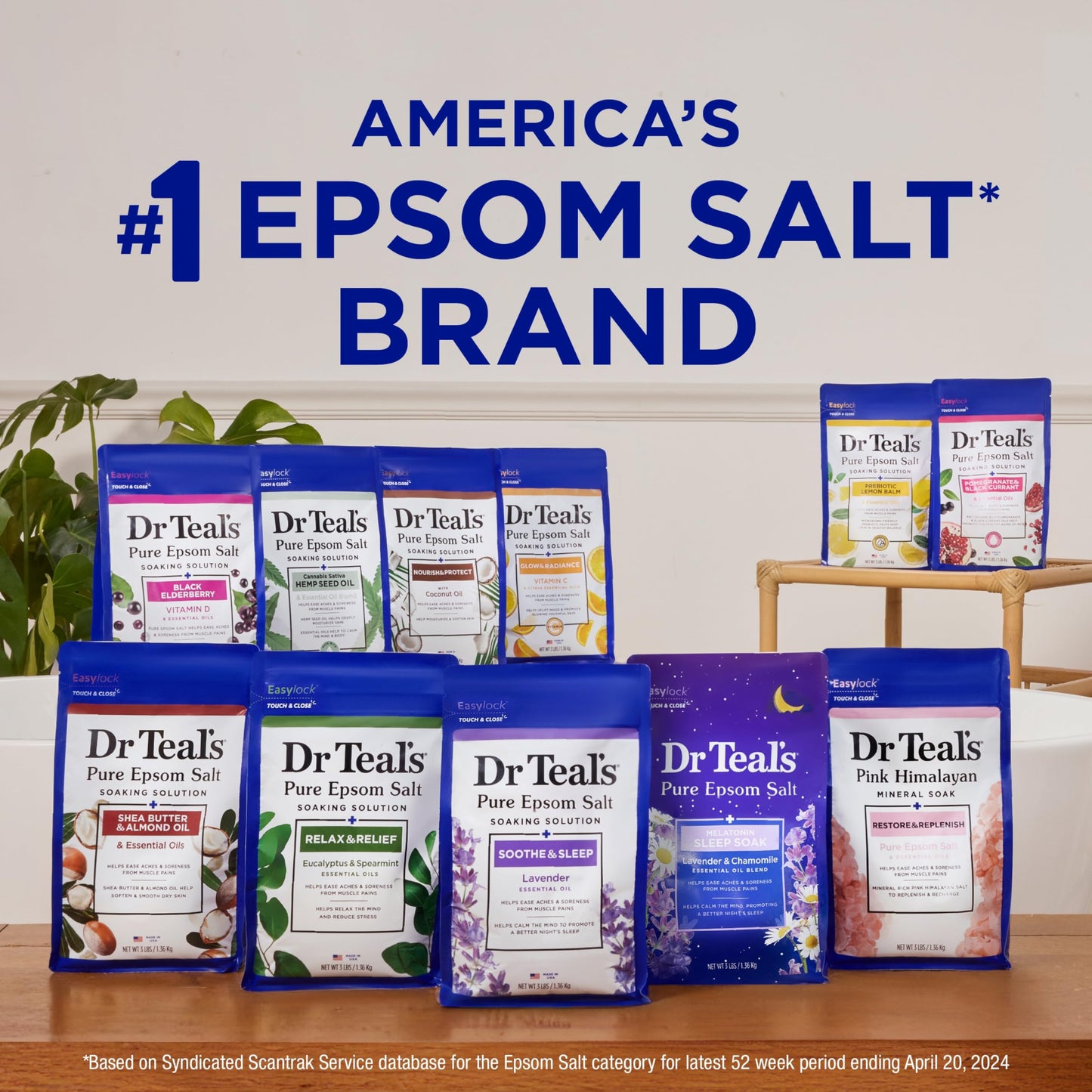 Dr Teal's Pure Epsom Salt, Pomegranate & Black Currant, 3 lbs