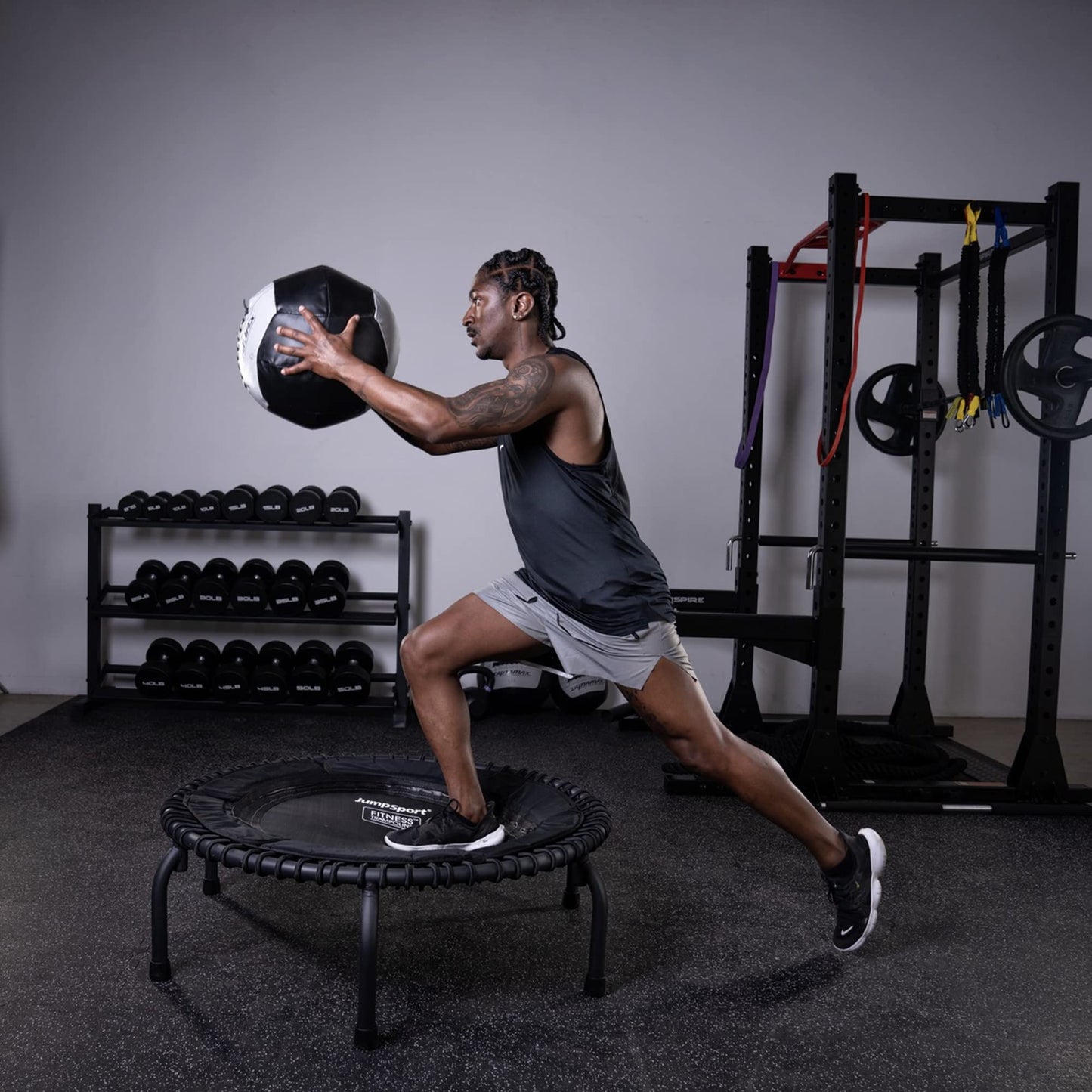 Dynamax 18lb Soft-Shell Medicine Ball Standard Black/Grey