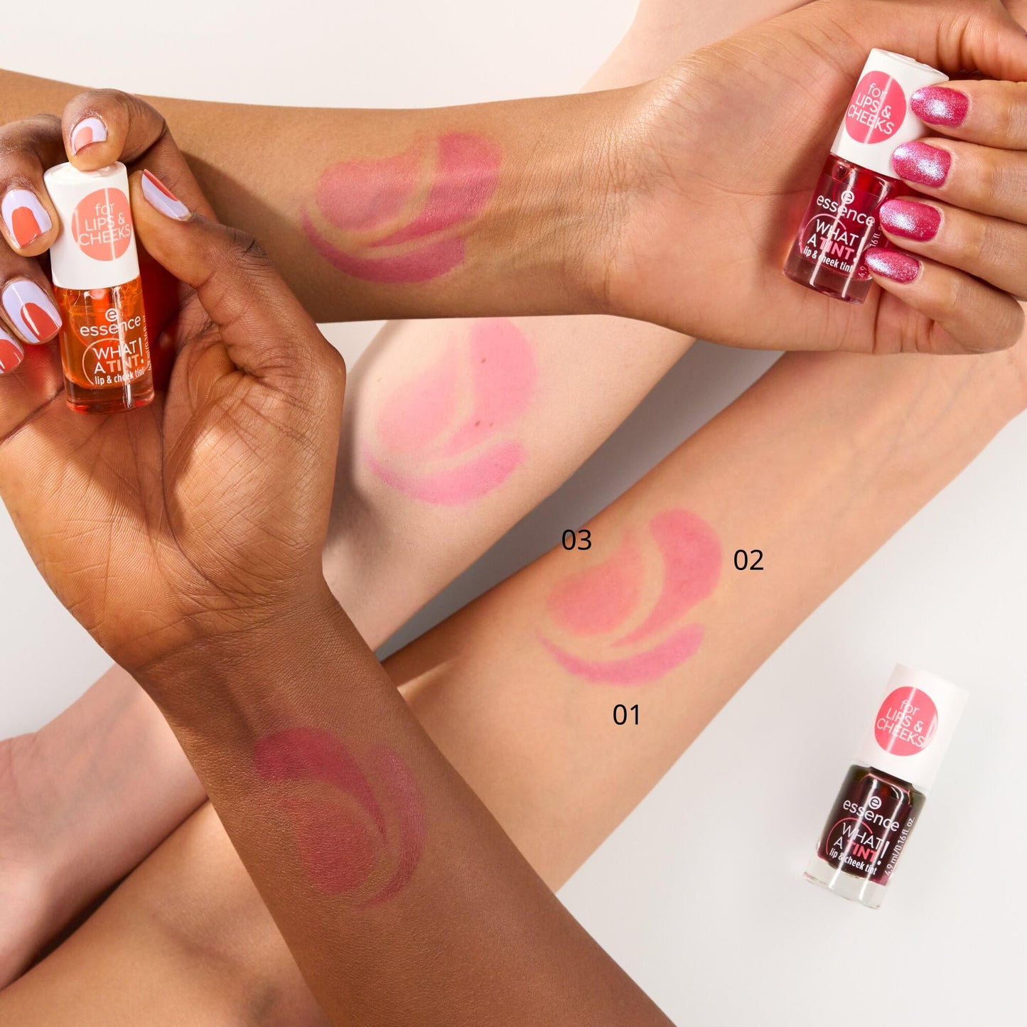 essence | What a Tint! Lip & Cheek Tint | Long-Lasting Liquid Blush & Lip Stain | Non-Sticky & Kiss-Proof | Vegan & Cruelty Free