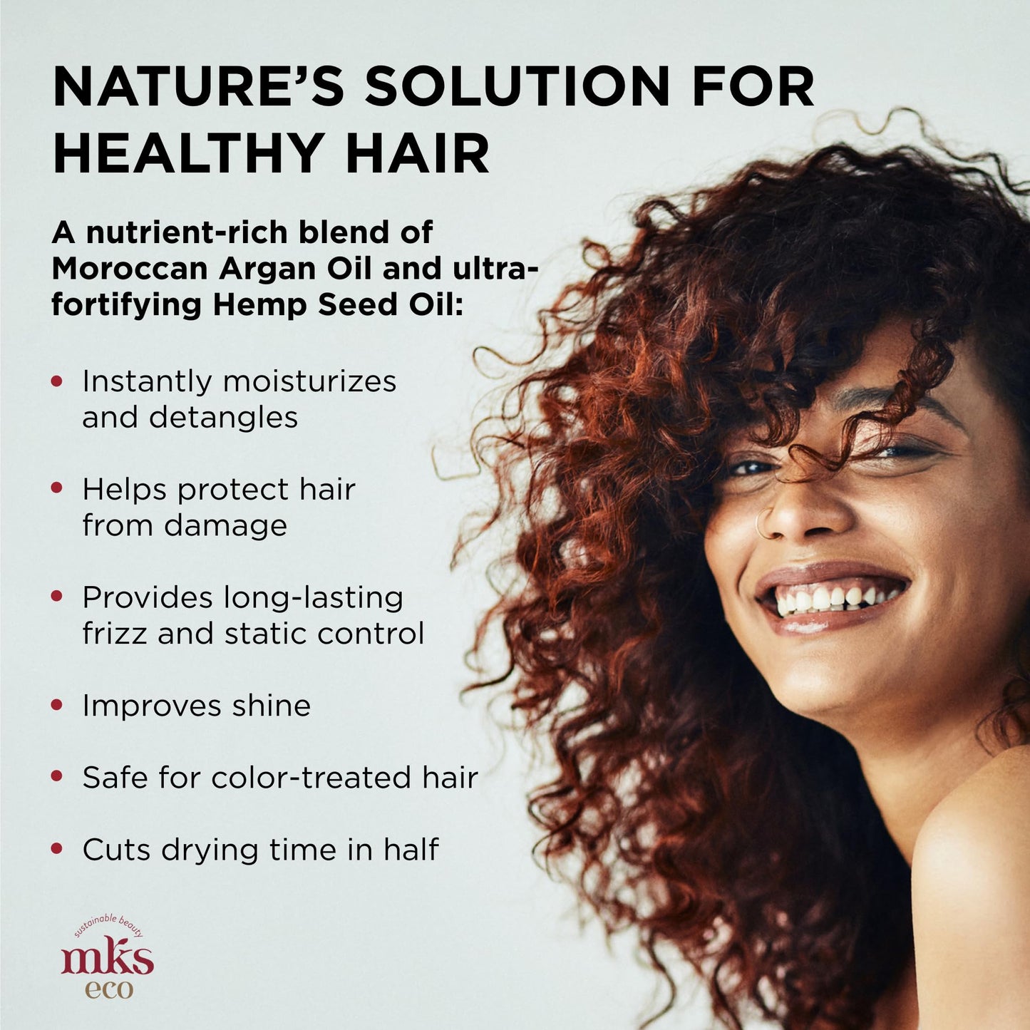 Earthly Body MKS eco X, Dreamsicle Scent - 10 fl oz - Leave-In Treatment & Detangler - Moroccan Argan Oil, Hemp Seed Oil - Vegan & Cruelty Free