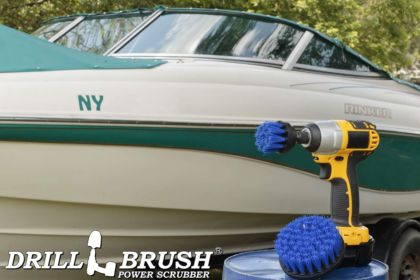 Drill Brush - Scrub Brush - Drill Brush Attachment - Cleaning Brush for Drill - Drill Brush Power Scrubber - Drill Brush Set - Boat Accessories - Hull Cleaner - Boat - Kayak - Canoe - Carpet Cleaner