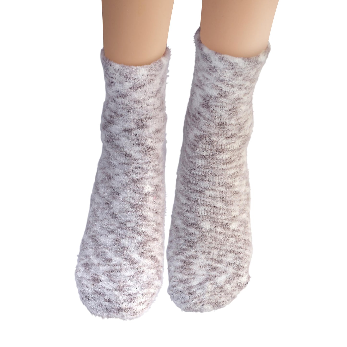 Earth Therapeutics Aloe Socks – Infused w/Aloe Vera & Vitamin E – Helps Dry Feet, Cracked Heels, Calluses – Use with Lotion – Grey/Confetti (2 Pairs)