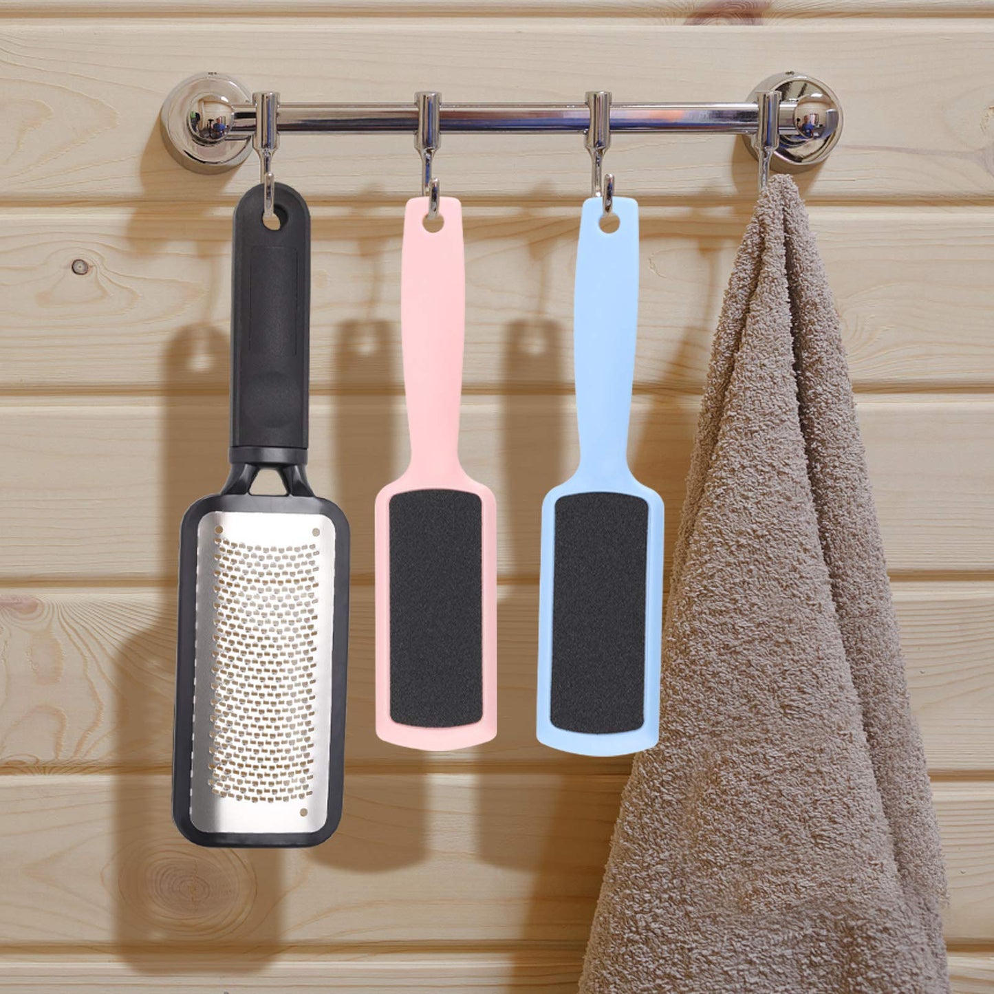 3 Pieces Foot Files Kit Foot Scrubber Colossal Foot File Callus Remover for Dead Skin Foot Grater Pedicure Tools Callus File for Feet