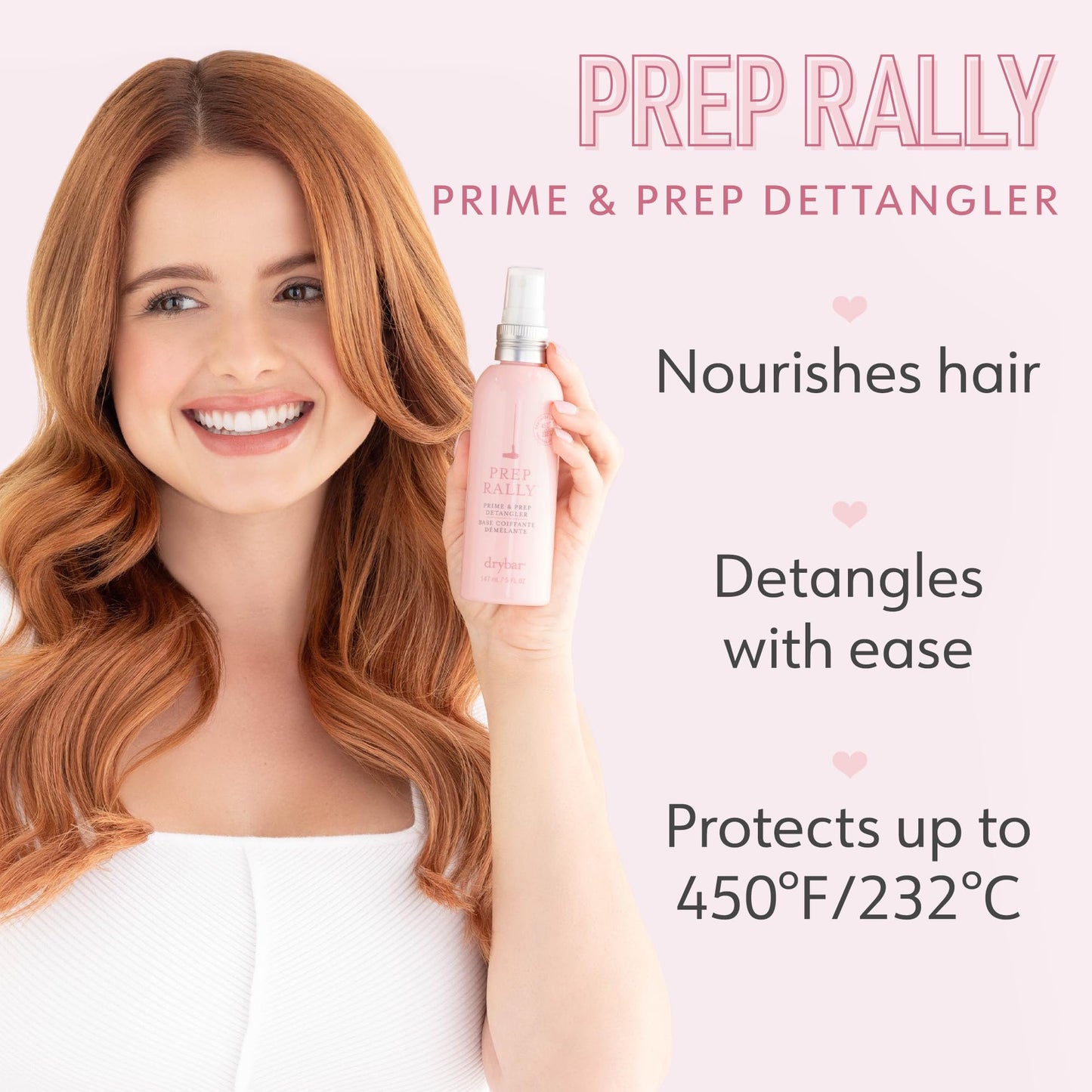 Drybar Prep Rally Prime & Prep Detangler Noir Scent - Travel Size | Nourishes Hair, Detangles with Ease, Leaves Hair Soft & Manageable, Protects Hair, Cruelty Free