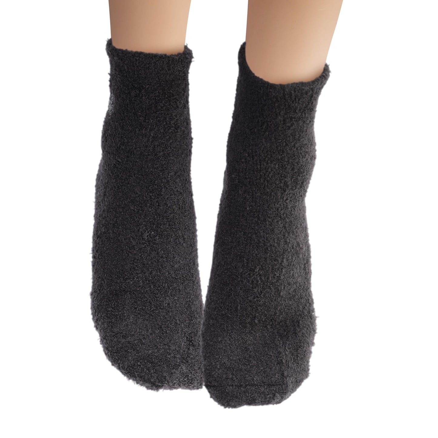 Earth Therapeutics Aloe Vera Socks – Infused with Natural Aloe Vera & Vitamin E – Helps Dry Feet, Cracked Heels, Calluses, Rough Skin, Dead Skin - Use with Your Favorite Lotions - Black