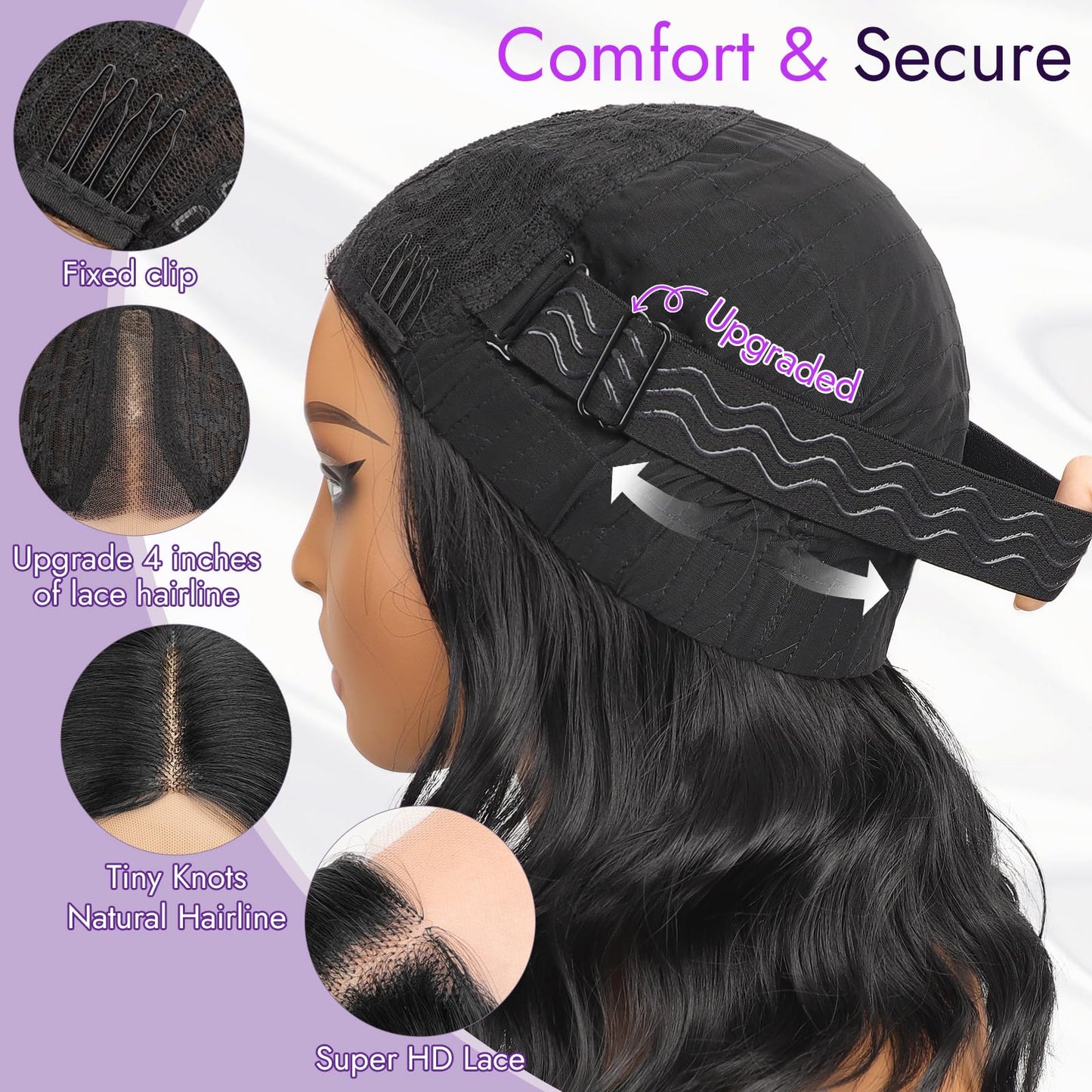 Eawwii Brown to Platinum Blonde Short Wavy Wig for Women Lace Hairline Bob Style Synthetic Heat Resistant - Natural Appearance for Everyday Hairstyle 14 Inch