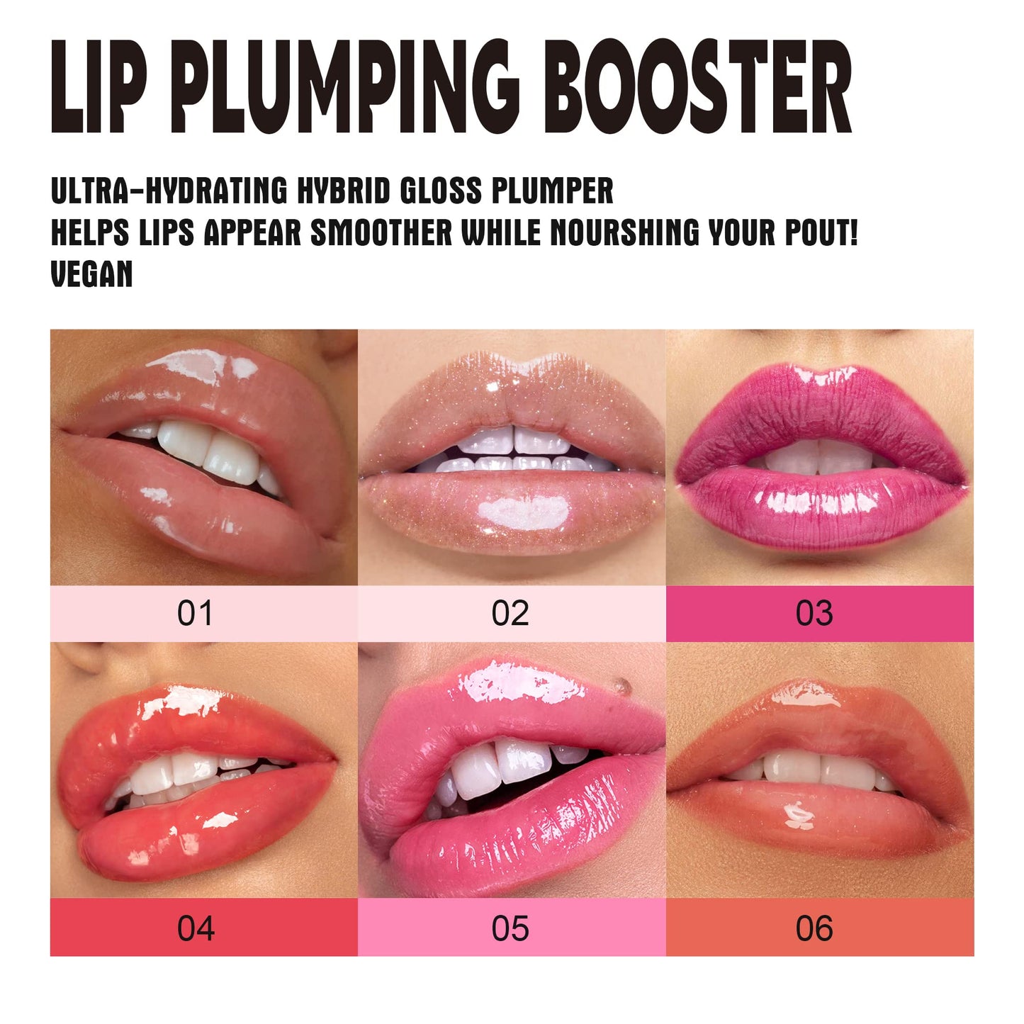 Easilydays Spicy Lip Gloss Plumper Glossy Lip Lipstick, Lifter Gloss, Hydrating, Volumizes, High-Shine, Lip Plumping Lip Glaze Lip Makeup, Plump & Pout Lip Plumper for Women Girls (#04)