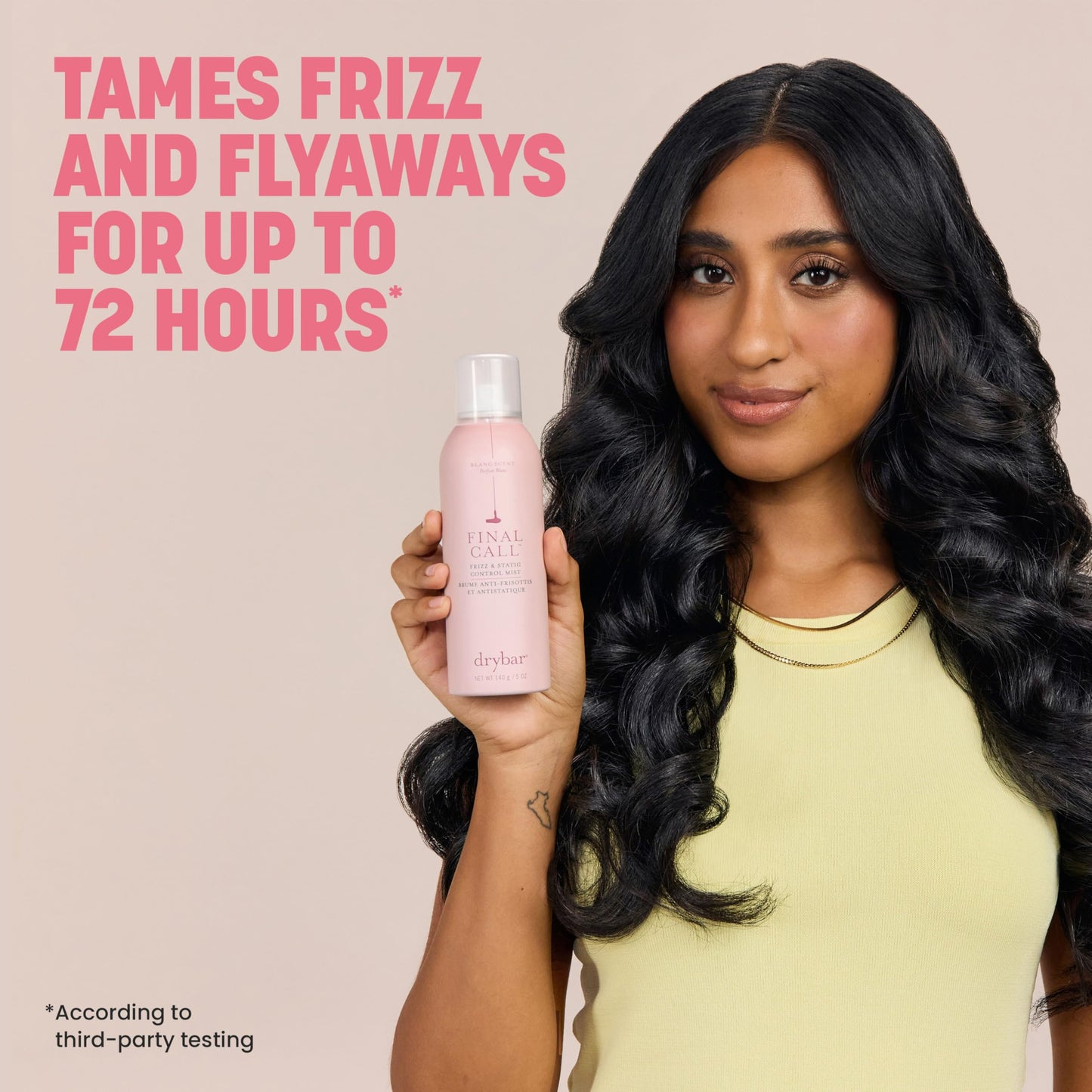 Drybar Final Call Frizz & Static Control Mist Blanc Scent - Full Size | Fights Frizz, Tames Flyaways to Maintain Smooth and Shiny Blowouts, 24 Hour Frizz Control & 72 Hour Static Control