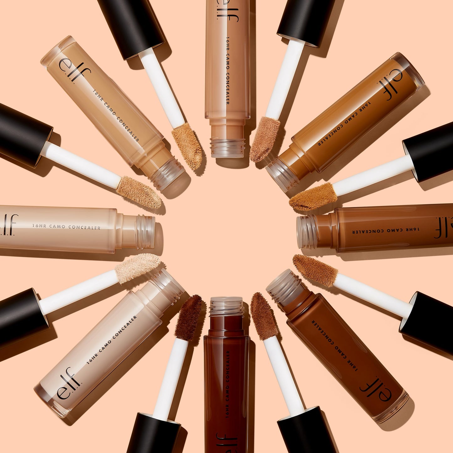 e.l.f. 16HR Camo Concealer, Full Coverage & Highly Pigmented, Matte Finish, Deep Cinnamon, 0.203 Fl Oz (6mL)