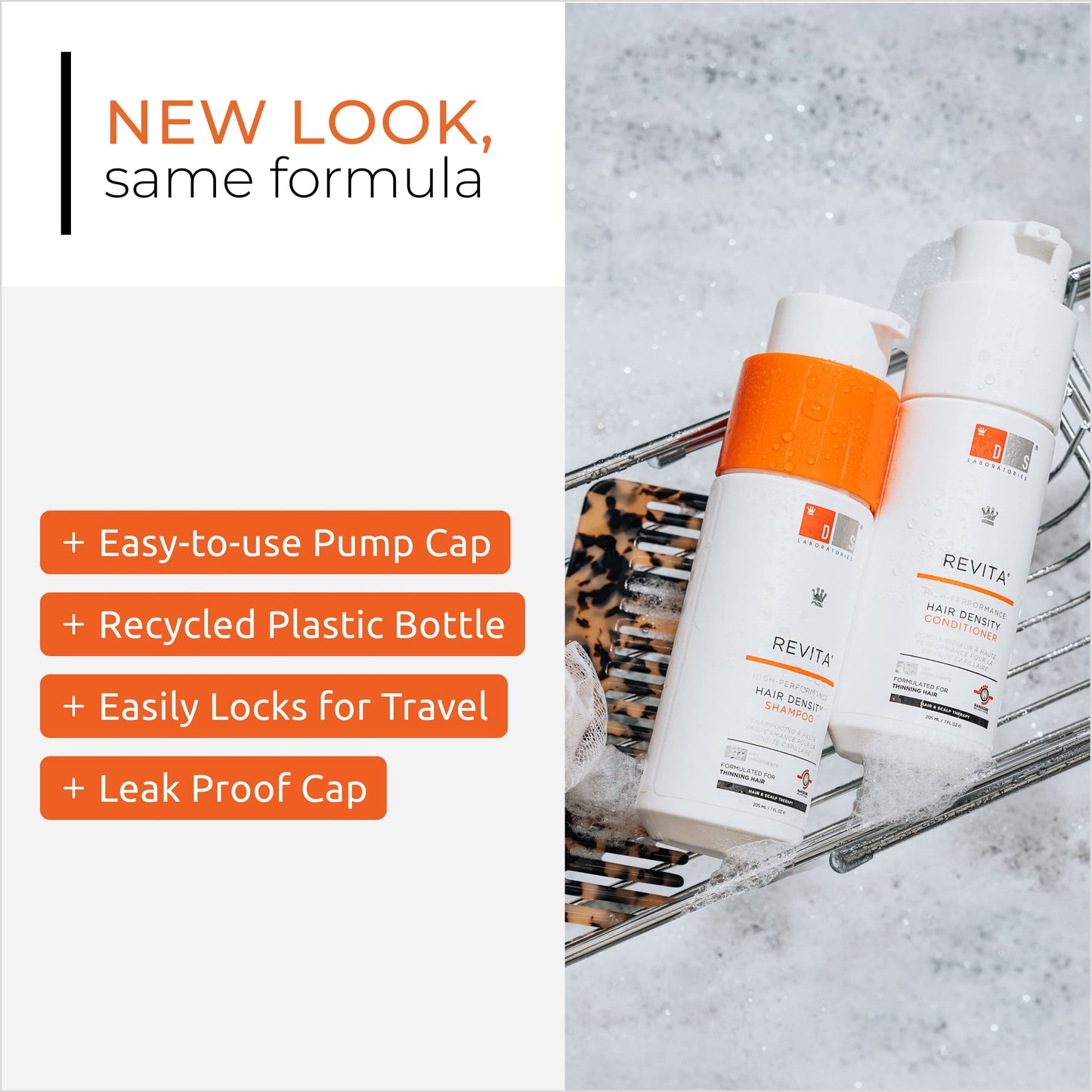 DS Laboratories Revita Shampoo and Conditioner Set & Spectral.DNC-S Hair Regrowth Serum - Hair Thickening Shampoo & Conditioner & , Thinning Hair Growth Products
