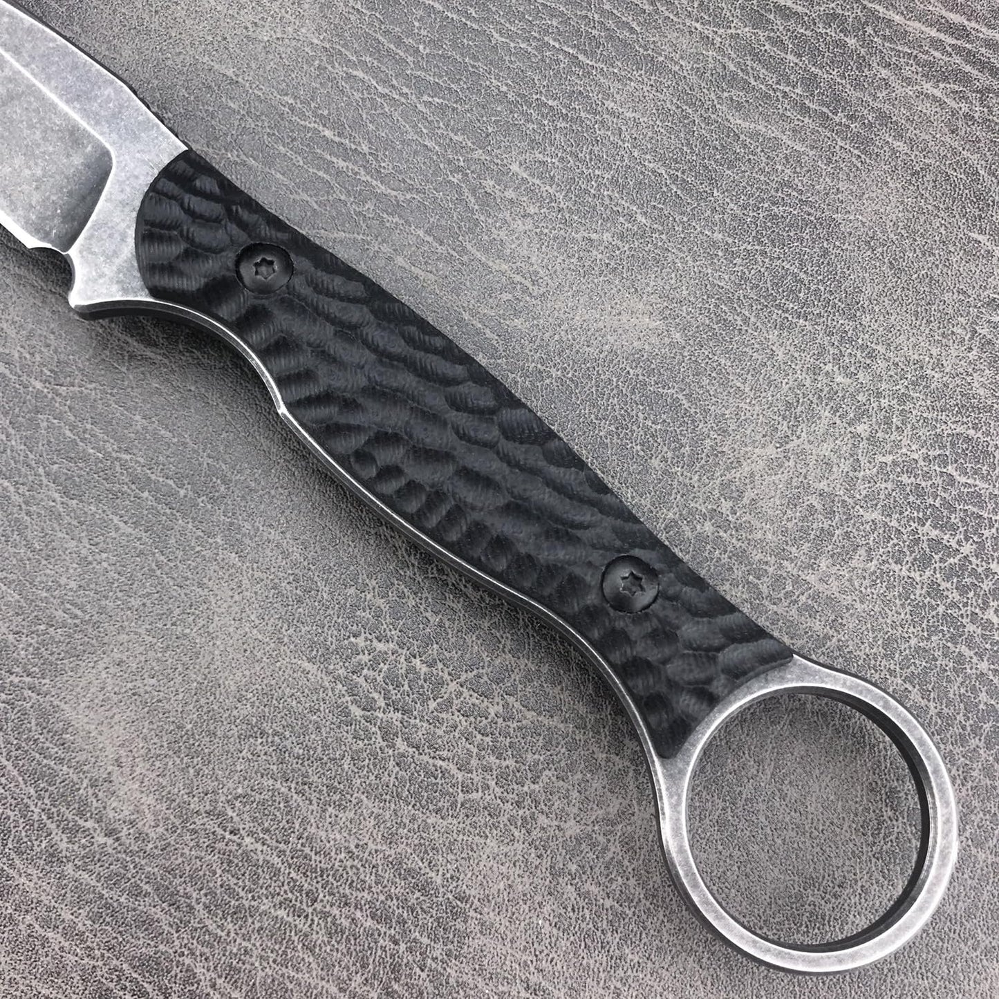 EDC Fixed Blade Knife with Kydex Sheath, Full Tang Survival Knife,8Cr13Mov Blade Black G10 Handle with Finger Loop,Tactical Knife Gifts for Men (black1)
