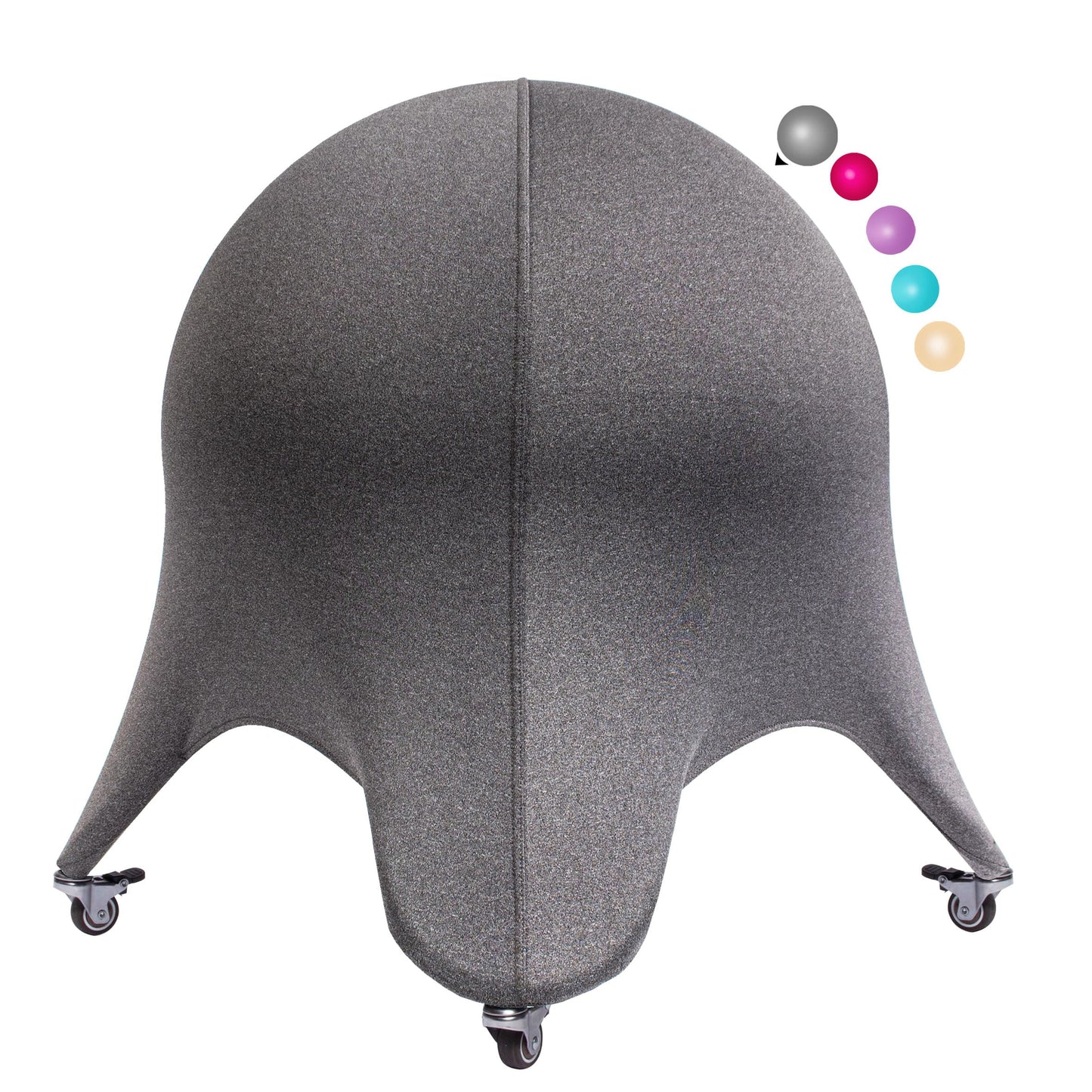 ENOVI Starfish Ball Chair, Yoga Ball Chair Exercise Ball Chair Ergonomic Design for Home Office Desk, Stability Ball & Balance Ball Seat to Relieve Back Pain, 24IN, FG
