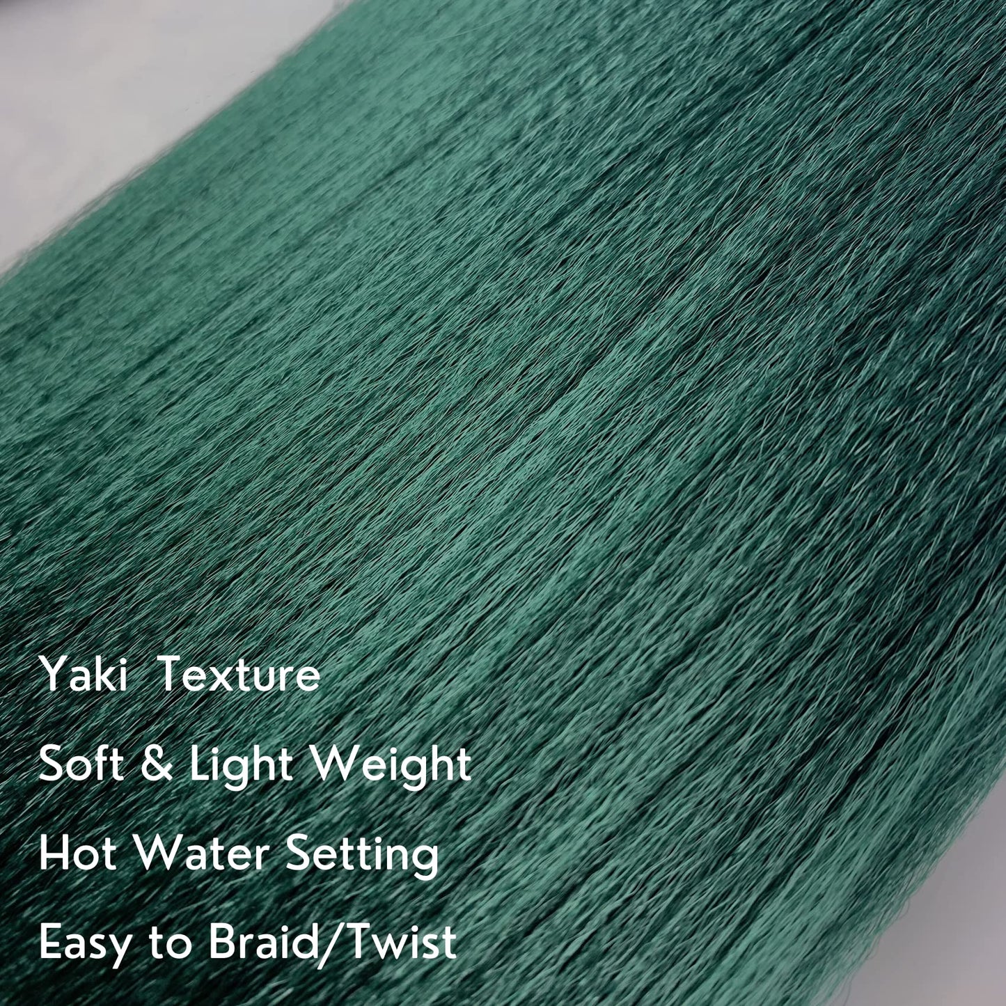 Emerald Green Braiding Hair Pre Stretched Box Braids Hair Extension for Braiding 6 Packs