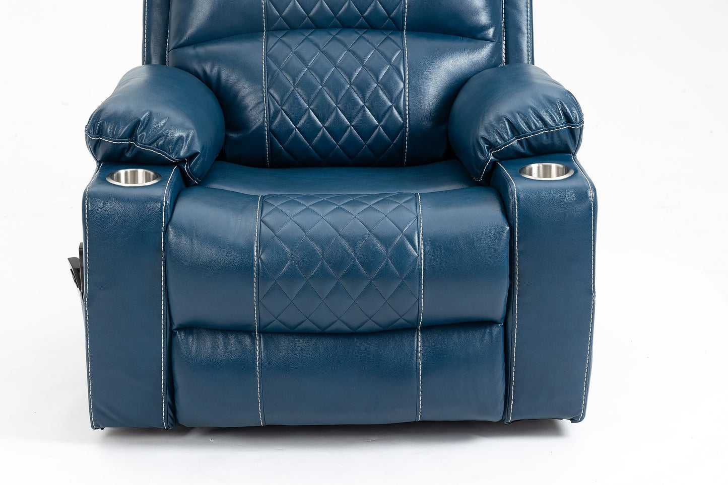 ERYE Oversized Electric Power Lift Recliner Chair for Elderly W/Massage and Heat, Infinite Positions 2 Remote Controllers Faux Leather Upholstered Recliner&Armchair W/Side Pockets & Cupholders