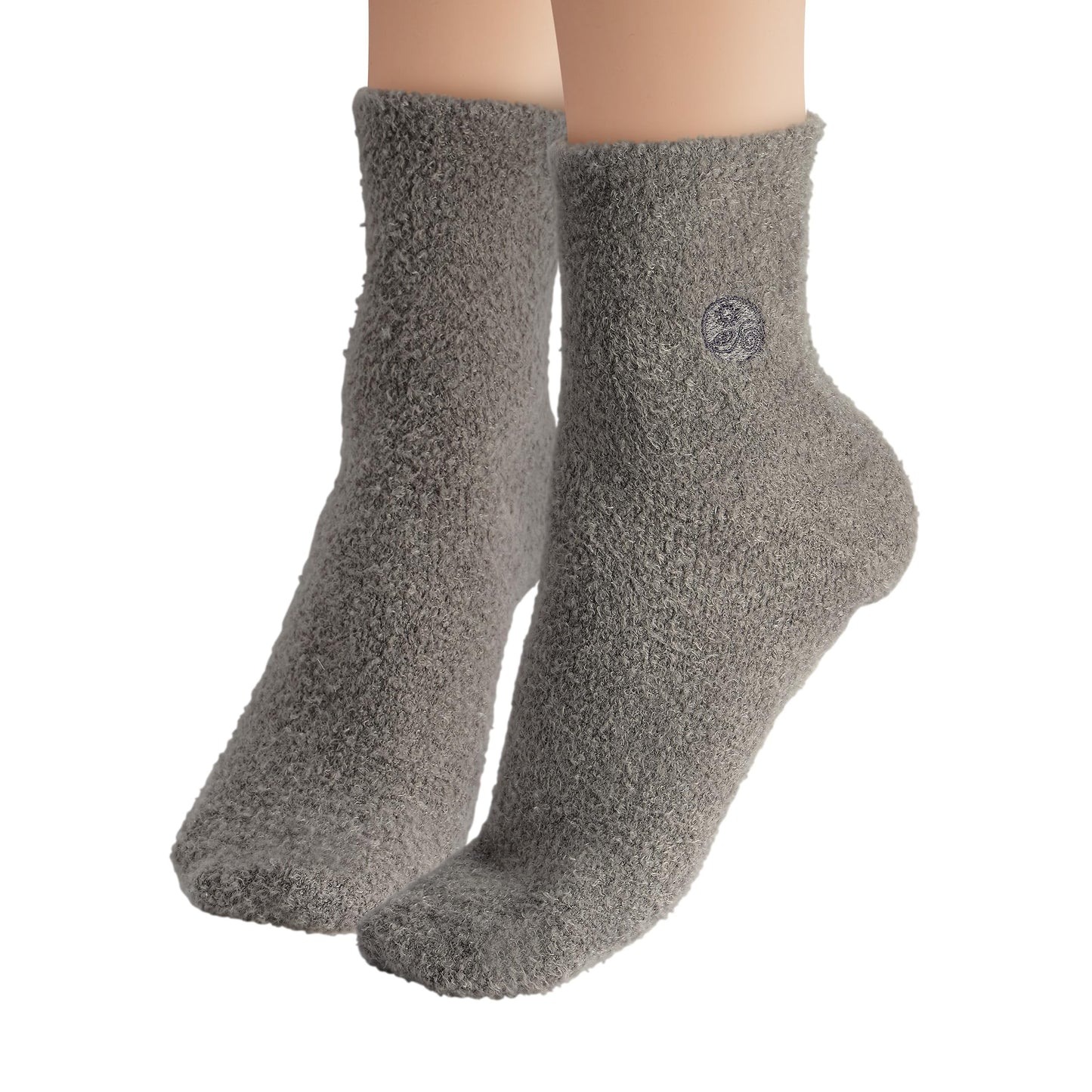 Earth Therapeutics Aloe Socks – Infused w/Aloe Vera & Vitamin E – Helps Dry Feet, Cracked Heels, Calluses – Use with Lotion – Grey/Confetti (2 Pairs)