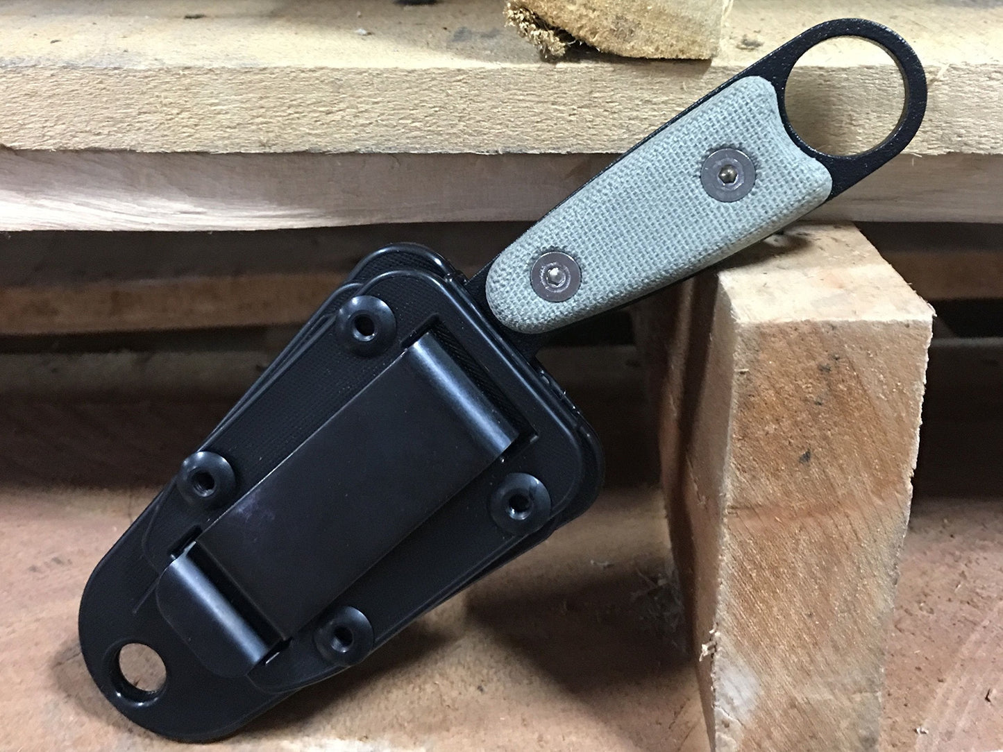 ESEE Knives Izula-B w/Handle, Molded Polymer Sheath, and Clip Plate