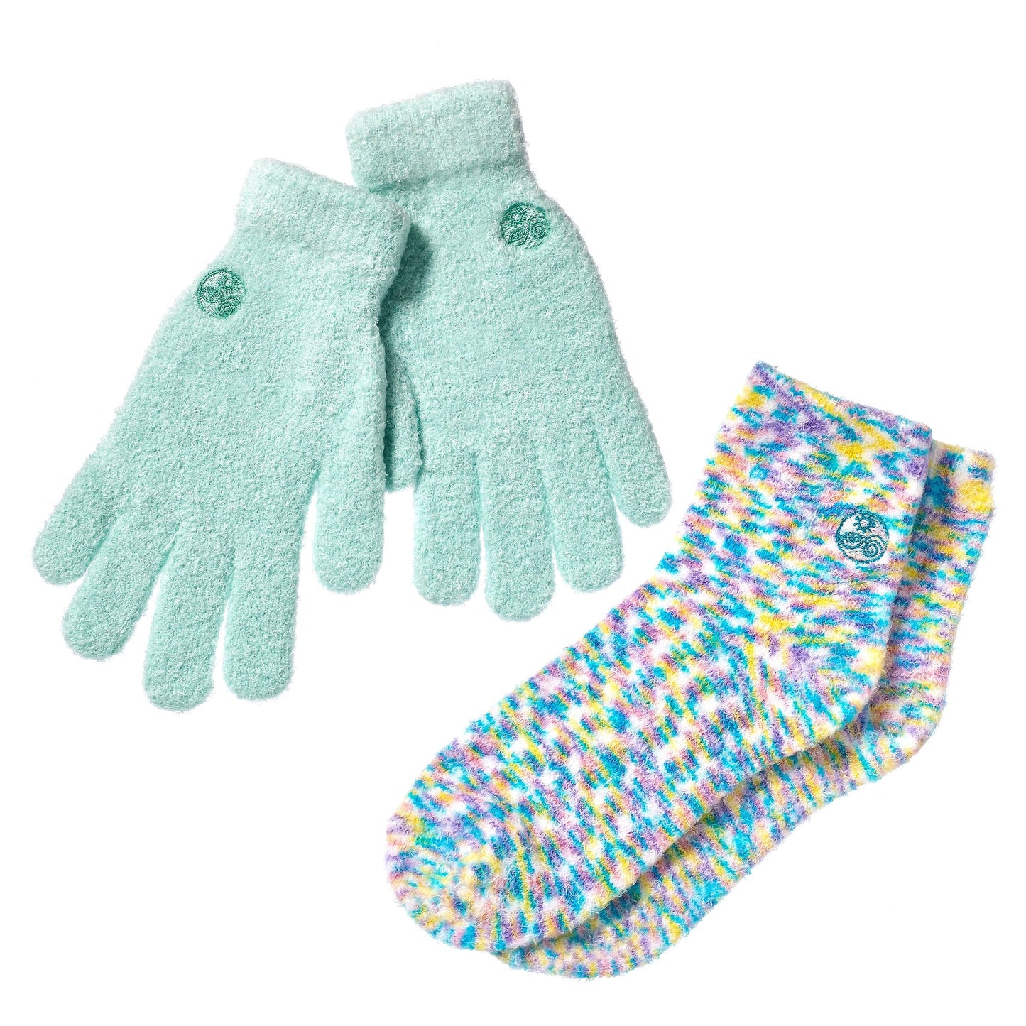 Earth Therapeutics Aloe Moisture Gloves & Socks Set - Confetti/Celedon