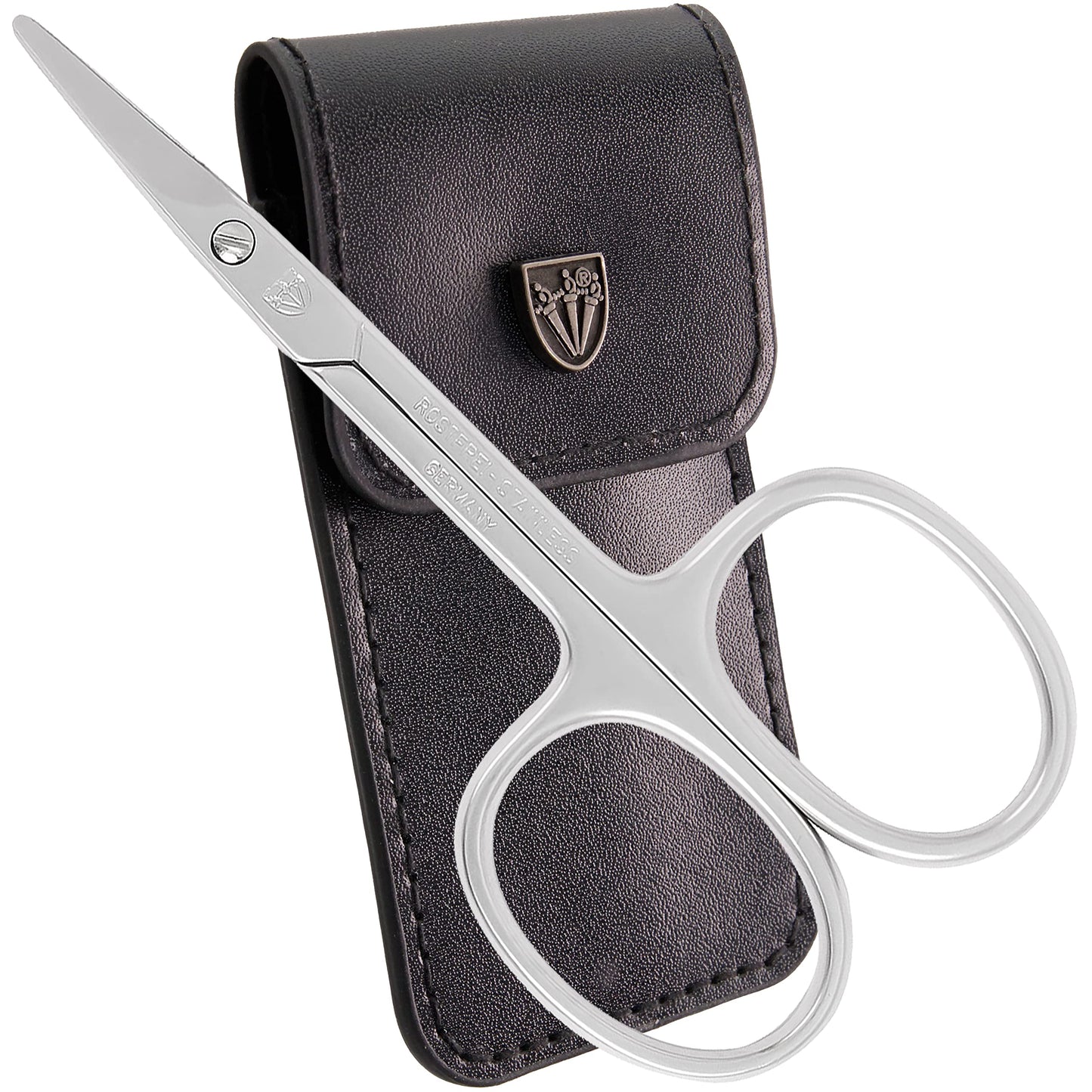 3 Swords Germany - brand quality STAINLESS STEEL CURVED CUTICLE SCISSORS (1 PIECE) with round tips for DIABETICS - manicure pedicure - nail care by 3 Swords - Made in Germany
