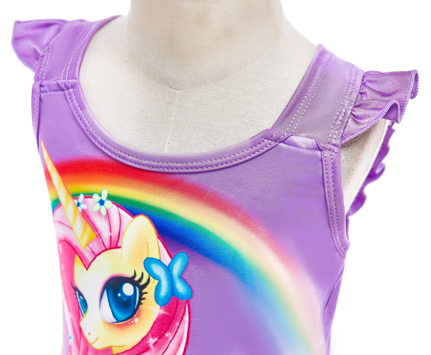 Dressy Daisy Girls Unicorn One Piece Bathing Suit Swimsuit Swimwear Size 3T Purple 054