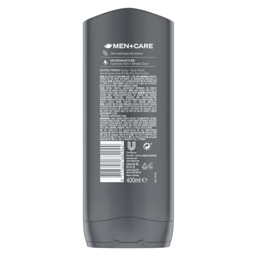 Dove for Men Extra Fresh Body and Face Wash, 400 ml