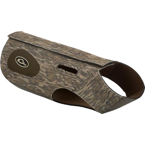 Drake Waterfowl Adjustable Neoprene Dog Vest, Camo Hunting Vest for Dogs (Mossy Oak Bottomland, Medium)