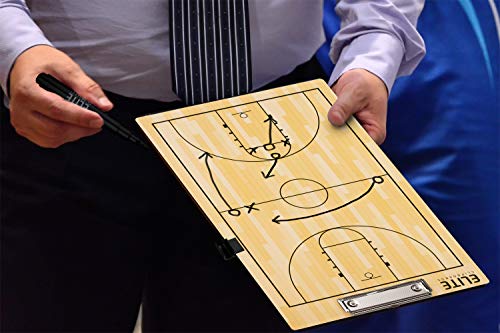 Elite Clipboards Dry Erase Coaches Clipboards | Basketball, Baseball, Soccer, Football, Hockey, Volleyball, Lacrosse (Basketball)