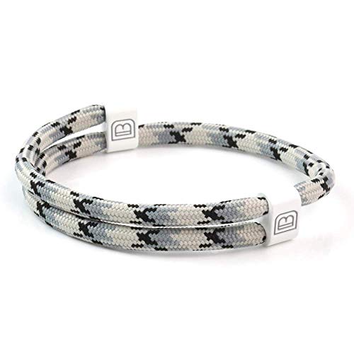 Dowling Brothers Paracord Adjustable Handmade Sport Bracelet (Gray Camo)