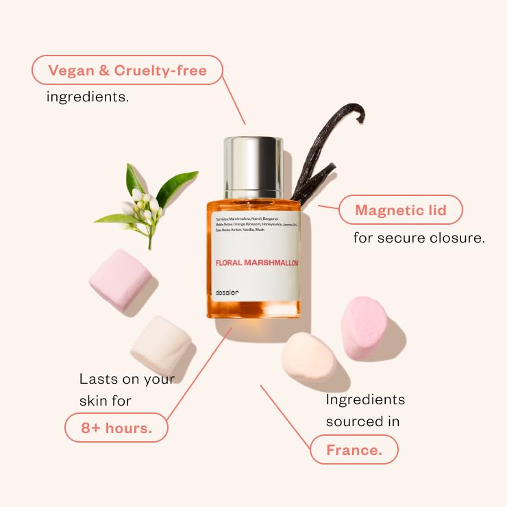 Dossier - PACK OF 3 - Eau de Parfum - Ambery Saffron - Floral Marshmallow - Ambery Vanila - Perfume Luxury - Pure Infused - Paraben Free - Vegan - Feminin - For Women - Fragrance 1,70z (Spray 50ml)