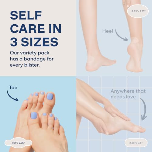 Dr. Frederick's Original Better Blister Bandages - 10 ct Toe Pack - Water Resistant Hydrocolloid Bandages for Foot, Toe Blister Prevention & Recovery - Blister Pads