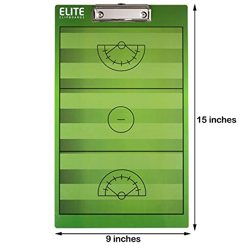 Elite Clipboards Dry Erase Coaches Clipboards | Basketball, Baseball, Soccer, Football, Hockey, Volleyball, Lacrosse (Women's Lacrosse)