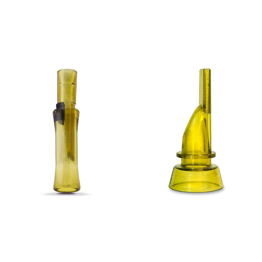Duck Commander Classic Series Duck Call, Duck Decoy Waterfowl Hunting Lanyard Accessories, Triple Threat & 6 in 1 Pintail/Widgeon Duck Call, Duck Dynasty Quail & Dove Whistle Call, Yellow