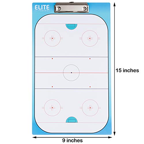 Elite Clipboards Dry Erase Coaches Clipboards | Basketball, Baseball, Soccer, Football, Hockey, Volleyball, Lacrosse (Hockey)