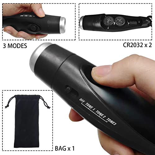 EFOBO Electronic Whistle for Coaches, Handheld Lound Electric Whistle with Lanyard and Three Tone for Volleyball, Soccer Referee, P.E. Teacher, Police,Outdoor Camping, Self Defense Emergency (Black)