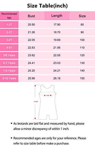 EQSJIU Girls Leotards For Gymnastics Butterfly Pink Flower 5t Size 5-6 Years Old 5-6x Floral Sparkle