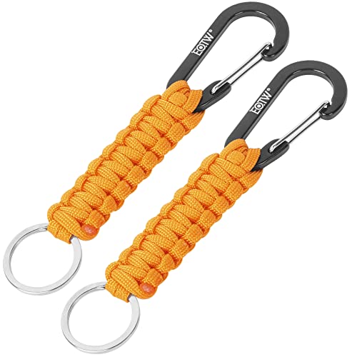 EOTW Paracord Keychain Clip Carabiner Paracord Lanyard for Keys Men Women 2Pack
