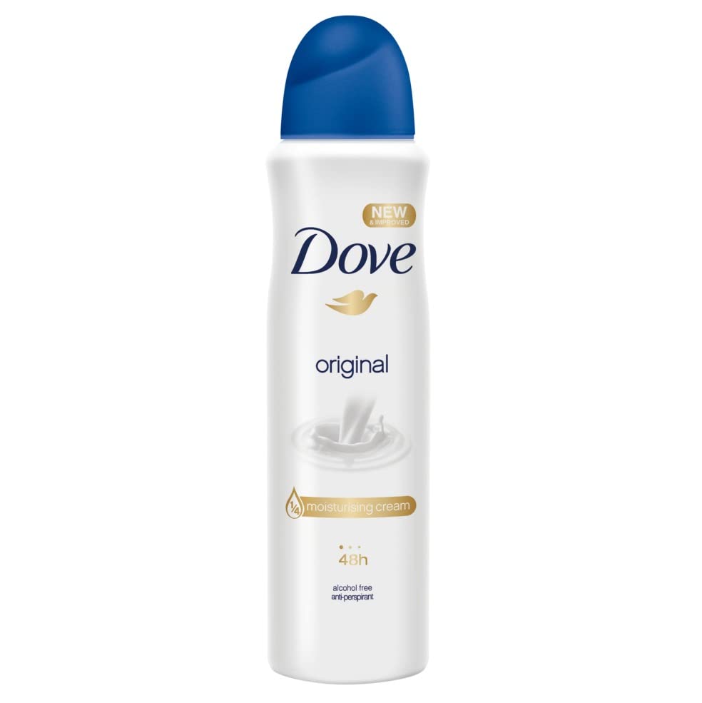 Dove Antiperspirant Spray, International Version, 150 ml (Pack of 10)
