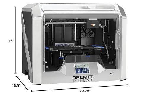 Dremel - 3D40-FLX-01 DigiLab 3D40 Flex 3D Printer with Filament, Flexible Build Plate, Fully Enclosed Housing, Automated 9-Point Leveling, PC & MAC OS, Chromebook, iPad Compatible, Network-Friendly