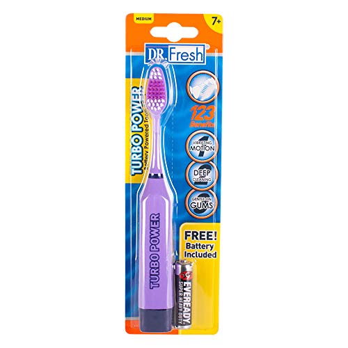 Dr Fresh Toothbrush, Turbo-Battery Operated Brush. Assorted Colors