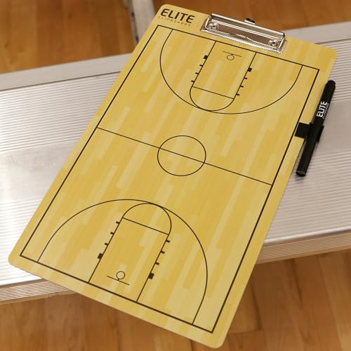 Elite Clipboards Dry Erase Coaches Clipboards | Basketball, Baseball, Soccer, Football, Hockey, Volleyball, Lacrosse (Basketball)