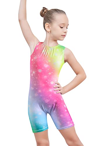EQSJIU Girls Leotards For Gymnastics Darkblue Unicorn 6-7years Girls Leotards For Dance Mermaid Rainbow Cupcake Dinosaur Sparkle 6years 7years