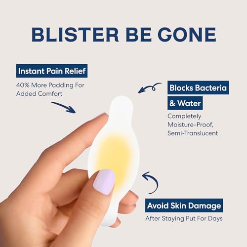 Dr. Frederick's Original Better Blister Bandages - 10 ct Toe Pack - Water Resistant Hydrocolloid Bandages for Foot, Toe Blister Prevention & Recovery - Blister Pads