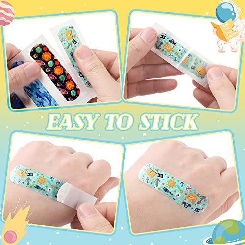120 Pcs 20 Styles Kids Bandages Bulk Cute Cartoon Flexible Bandages Waterproof Breathable Bandages Strip Protect Cuts and Scrapes for Girls Boys Children Toddlers (Stylish Style)