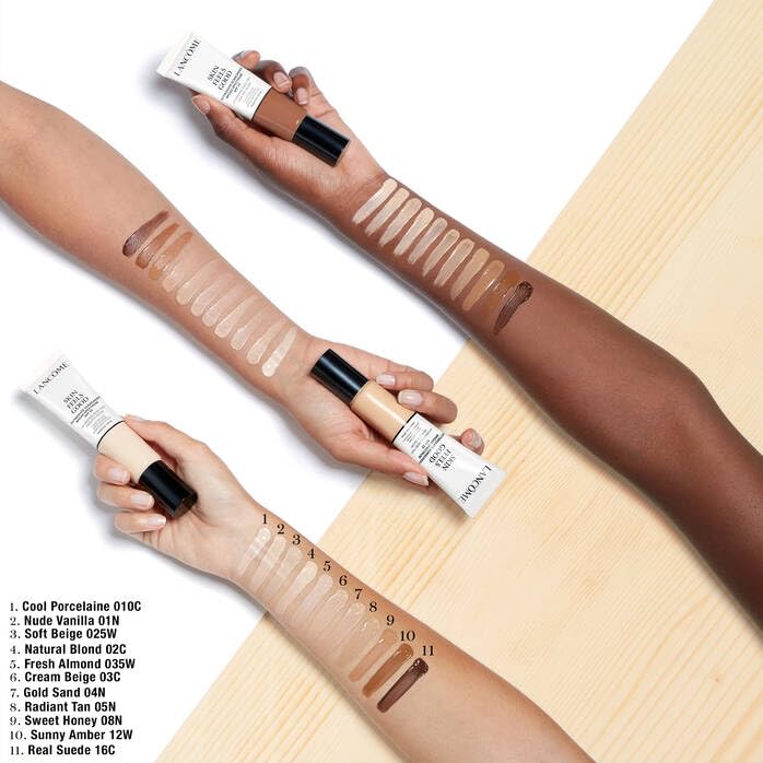 Lancôme Skin Feels Good Hydrating Tinted Moisturizer with SPF 23 - Oil-Free & Lightweight Foundation - Sheer Coverage with Healthy Glow Finish - 12W Sunny Amber
