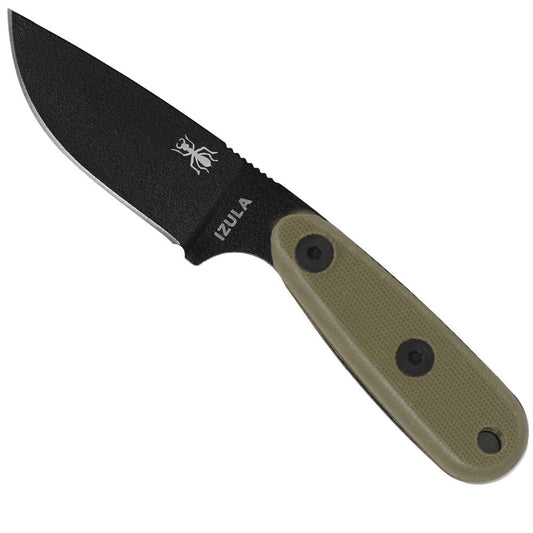 ESEE Knives Izula-B w/Handle, Molded Polymer Sheath, and Clip Plate (Olive Drab G10)
