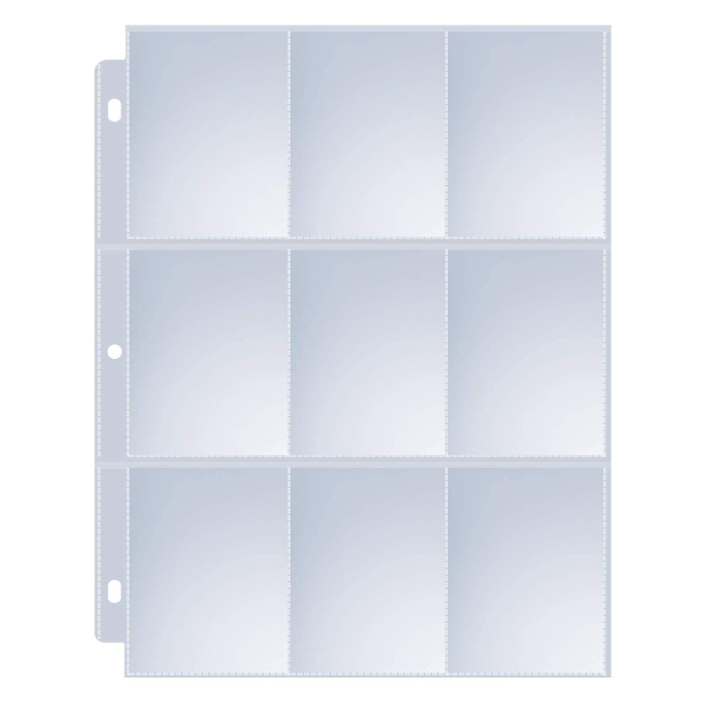 120 Pack 9 Pocket Page Protector, Sooez Trading Card Sleeves Pages Baseball Pages for 3 Ring Binder, Card Sheets for Standard Size Cards, Sport Cards, Game Cards, Business Cards